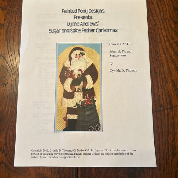 Painter Pony Sugar and Spice Santa needlepoint canvas - 18 count - Picture 2 of 2